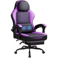 thumbnail image 1 of Bossin Gaming Chairs with Footrest, Massage Leather Game Chair for Adults, Big and Tall Gamer Chair with Headrest and Lumbar Support, 1 of 7
