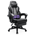 thumbnail image 1 of Bossin Gaming Chairs with Footrest,Massage Leather Game Chair for Adults,Big and Tall Gamer Chair with Headrest and Lumbar Support, 1 of 9