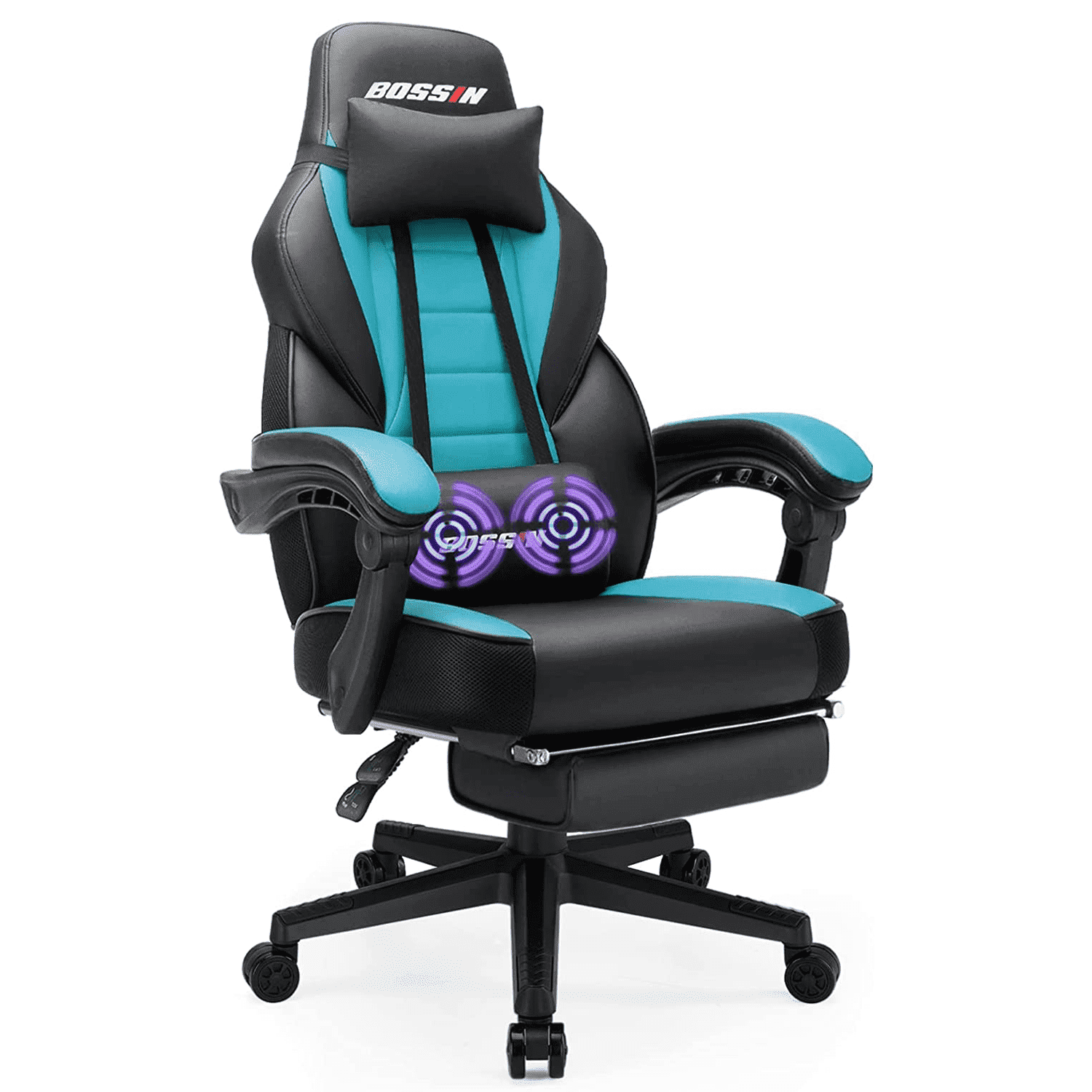 BOSSIN Gaming Chair, Adjustable Ergonomic Swivel Chair, PU Leather