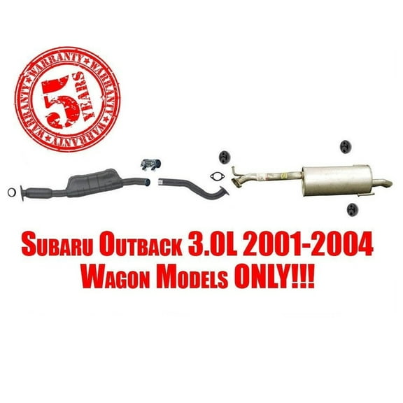 Bossipower 49860-1 for Subaru for Outback 2001-2004 Middle Pipe Retrainer & Rear Muffler Kit 117783
