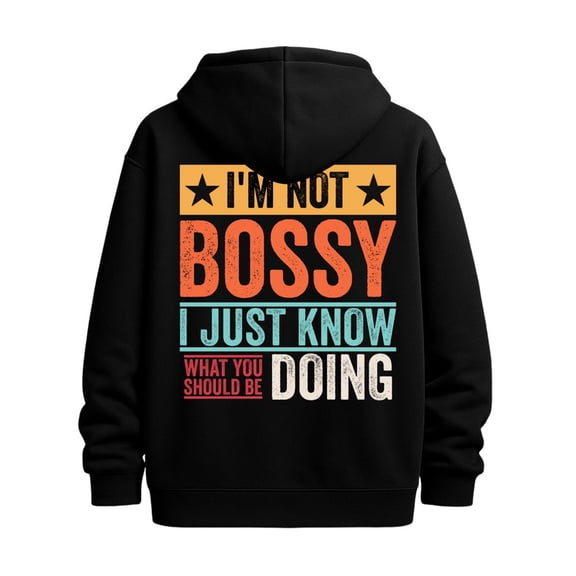 Bossy Know funny hoodies funny humor men sweater hoodie black Sporty Athletic Hoodie For Fall & Winter christian y2k Vintage Unisex Shirt Cotton tshirts