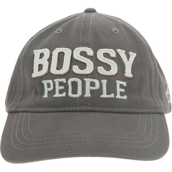 Pavilion Gift Company - Bossy People - Dark Gray Adjustable Hat