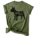 thumbnail image 1 of Bostie Mama T-shirt, Unisex Women's Shirt, Boston Terrier Owner, Best Dog Mom Gift, Heather Military Green, XX-Large, 1 of 6
