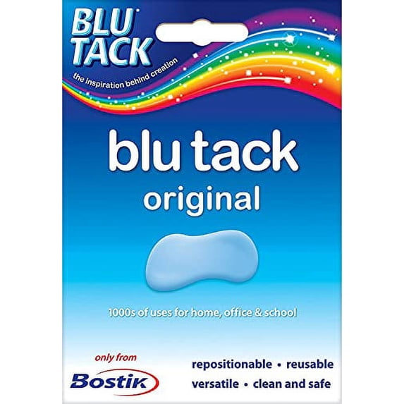 Bostik Blu Tack Original Blue Putty Hardware Adhesive Reusable 4 Pack