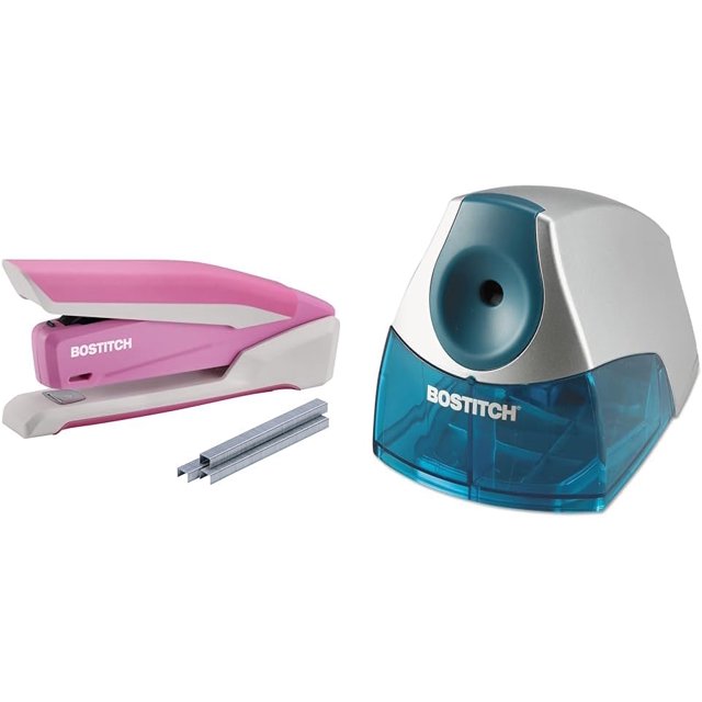Bostitch 20Sheet OneFinger Stapler & Electric Pencil Sharpener with