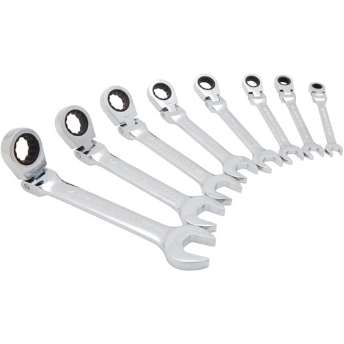 Bostitch 8Pc FLEX Combination Ratcheting Wrench SetSAE (AntiSlip
