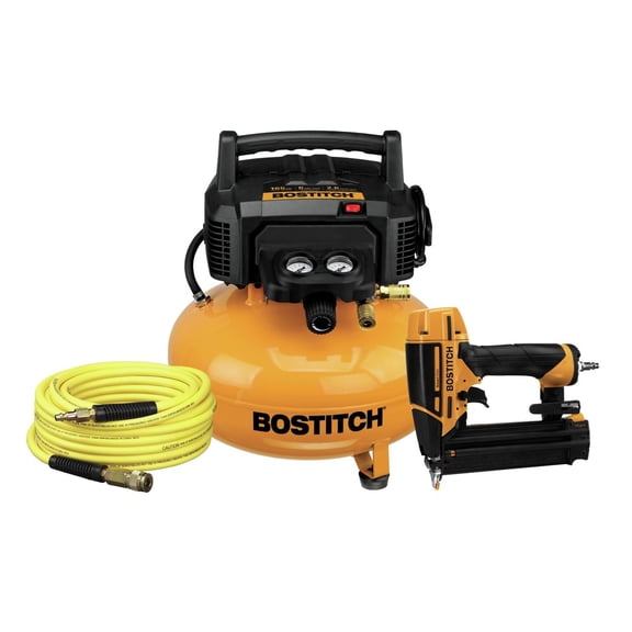 6 Gallon 150 PSI Electric Pancake Air Compressor with SmartPoint Brad Nailer Kit