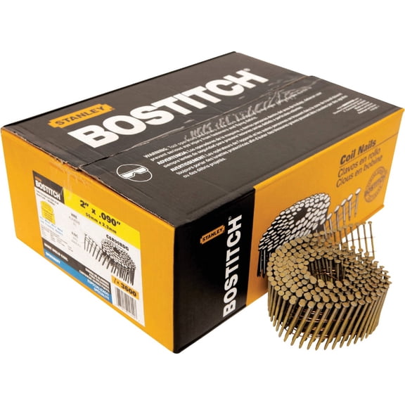 Bostitch Collated Siding Nails C6R90BDG - Thickcoat Finish, 0.092 In Gauge - Multicolor