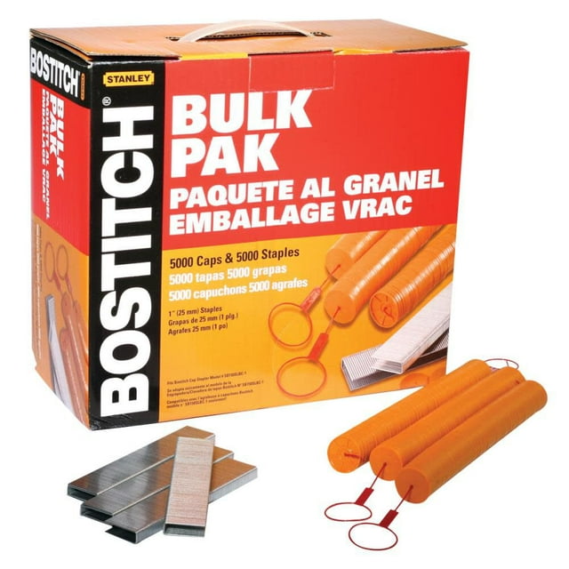 Bostitch CAPPAK-5M 1" Caps and Staples for SB150 - 5000 per Package