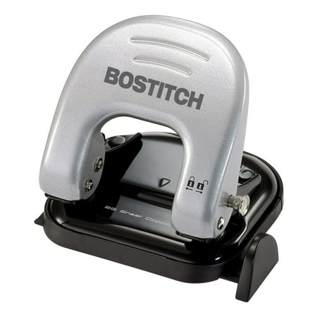 Bostitch EZ Squeeze 2 Hole Punch, 20 Sheet Capacity, Reduced Effort