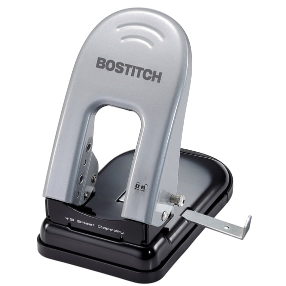 Bostitch EZ Squeeze 2 Hole Punch, 40 Sheet Capacity, Reduced Effort