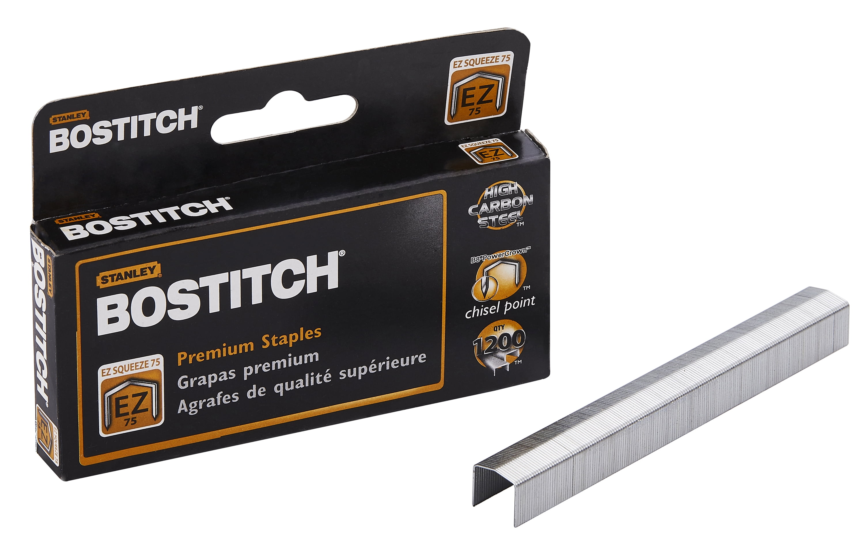 Bostitch B8 PowerCrown EZ Squeeze 75 Premium Staples, Sold as 1 Box, 1200 Each per Box Bostitch B8 PowerCrown EZ Squeeze 75 Premium Staples, Sold as 1 Box, 1200 Each per Box