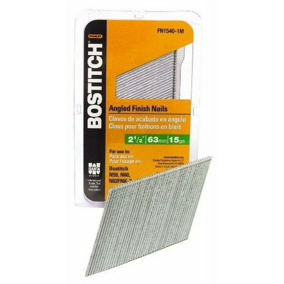 Bostitch Finish Nails FN1532 - 15 Ga Coated, General Use - 2 In, 3655 Per Box