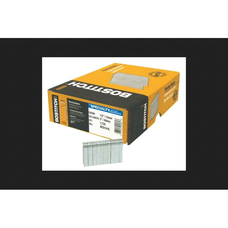 Bostitch 1/2 inch W X 1-1/2 in. L Galvanized Steel Wire Staples 15.5 Ga. Bostitch 1/2 inch W X 1-1/2 in. L Galvanized Steel Wire Staples 15.5 Ga.