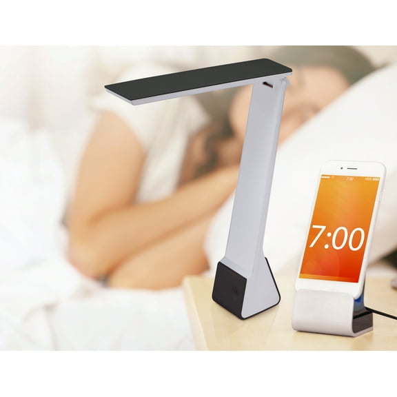 Bostitch Konnect Battery Powered LED Foldable Desk Lamp, Black