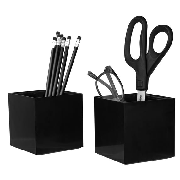 Bostitch Konnect Pencil Cup Desk Organizer, Pen Cup, 2 per pack, Black