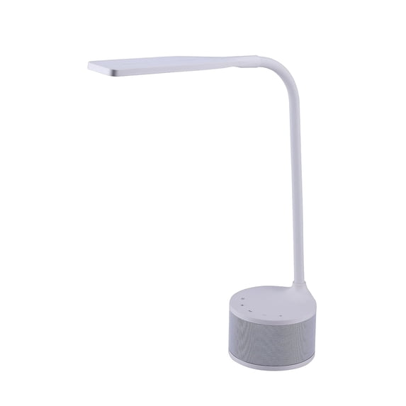 Bostitch LED Desk Lamp with Bluetooth Speaker & USB Port, 5.5W, White (VLED1817WHITE-BOS)