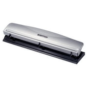 Bostitch Office 3 Hole Punch, 12 Sheet Capacity, Silver