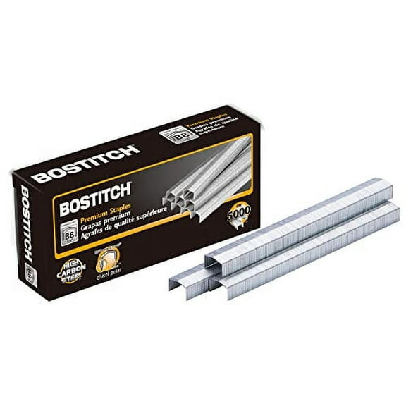 Bostitch Office B8 PowerCrown 0.25 Inch Staples, Pack of 5,000 Staples (STCRP21151/4), Silver
