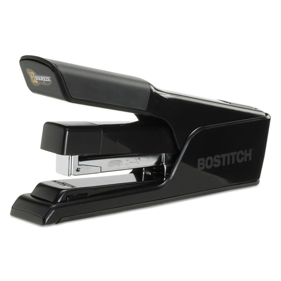 Bostitch Office EZ Squeeze 40 Sheet Flat Clinch Desktop Stapler, Reduced Effort, Black (B9040)