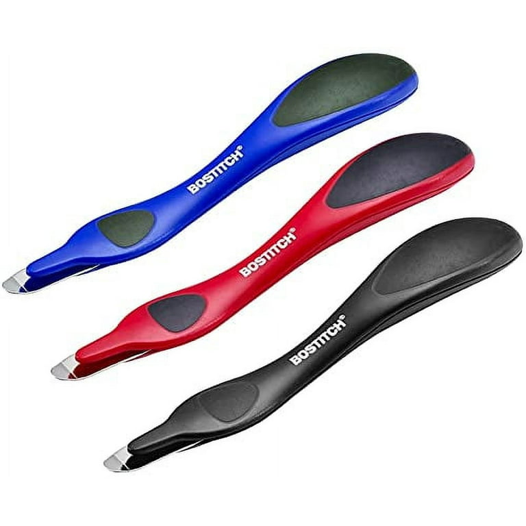 Bostitch Office Bostitch Professional Magnetic Easy Staple Remover Tool, 3 Pack, Black Blue and Red Colors Included, Staple Puller Stick for Office