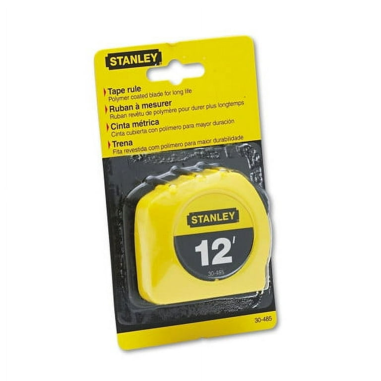 Power Return Tape Measure w/Belt Clip, 0. 12ft, Yellow Power Return Tape Measure w/Belt Clip, 0. 12ft, Yellow