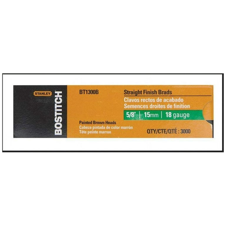 Stanley 18 Ga. X 5/8 in. L Steel Brad Nails 1000 pk Stanley 18 Ga. X 5/8 in. L Steel Brad Nails 1000 pk