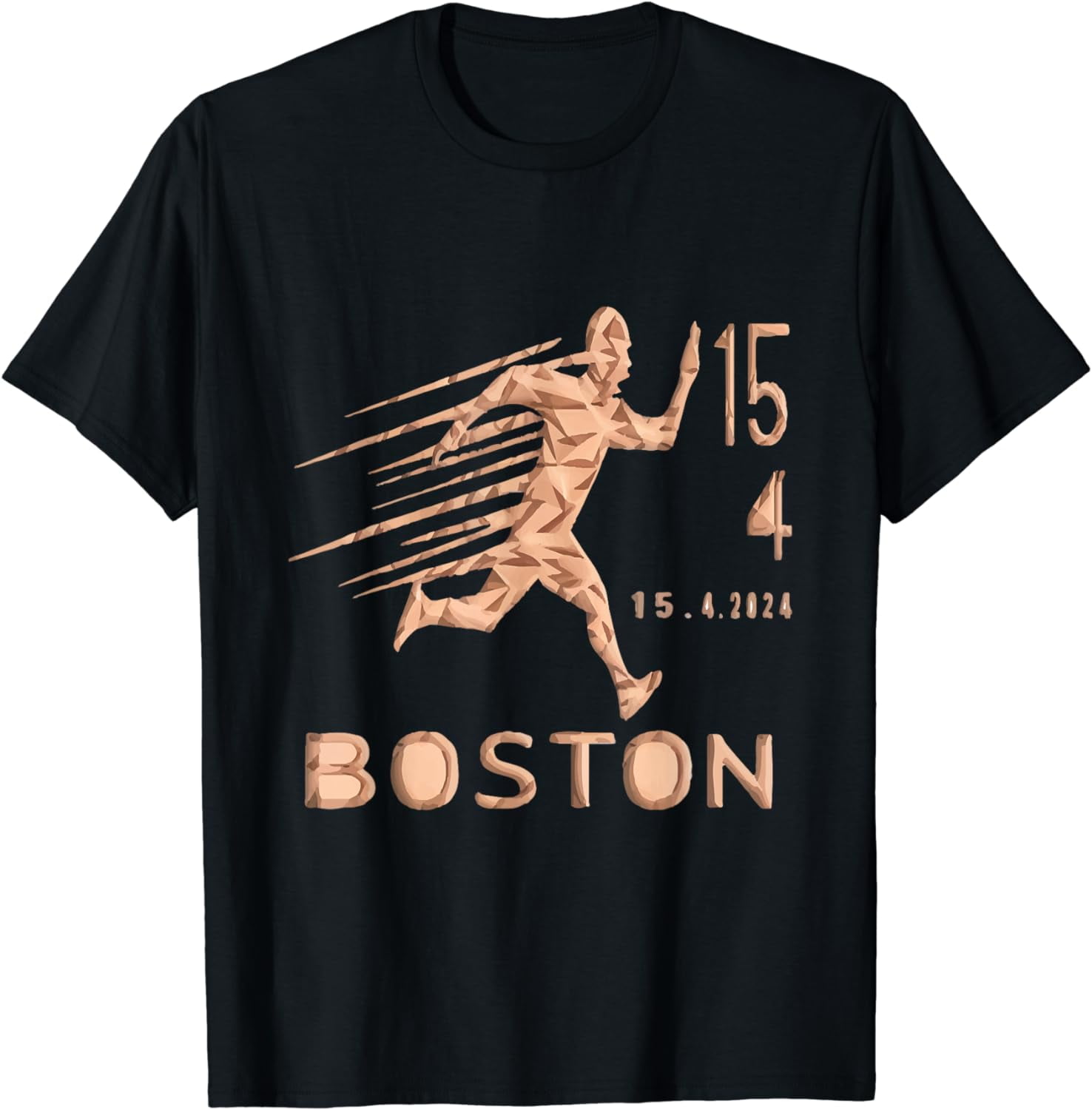 Boston 15.4 2024 Marathon Finisher Running Runner TShirt