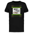 thumbnail image 1 of Boston 1788 Typography Art T-Shirt Men -Image by Shutterstock, Male Medium, 1 of 2