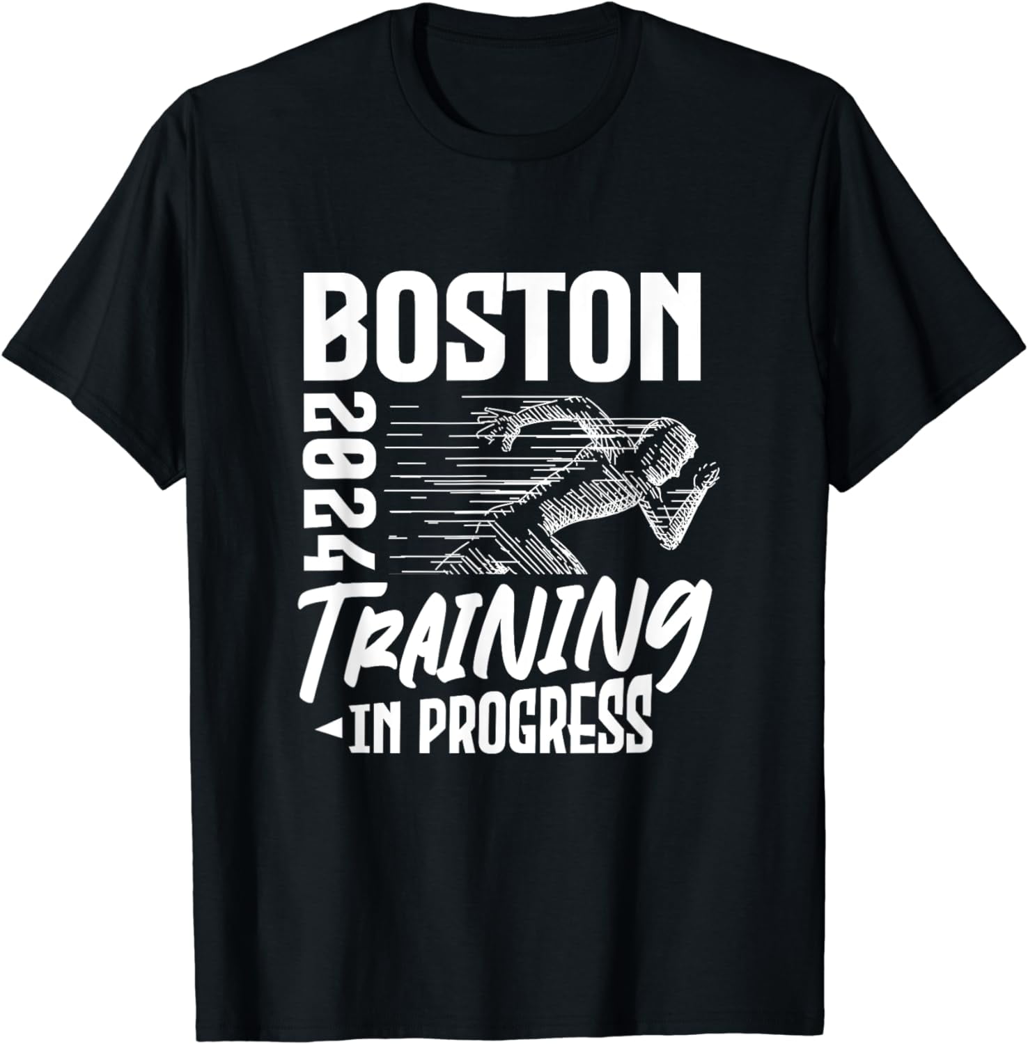 Boston 2024 Training In Progress Marathon Running TShirt