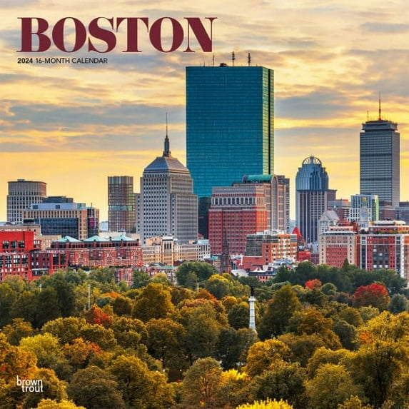 Boston 2024 Wall Calendar 12x12 by Browntrout