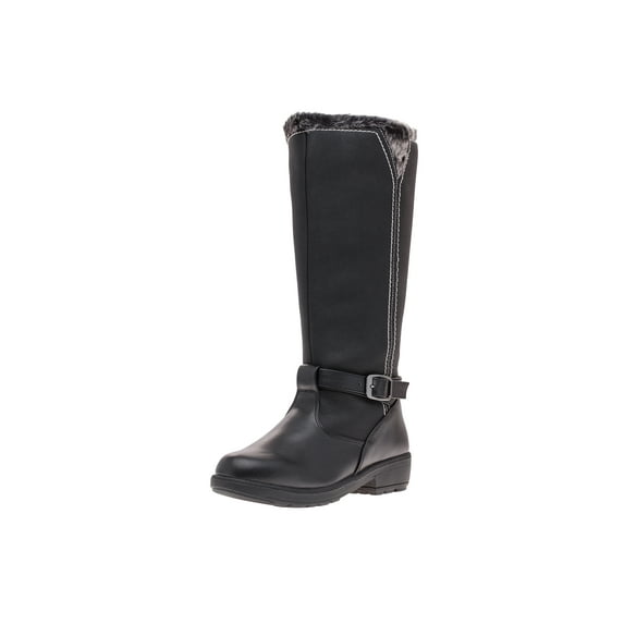 Boston Accents Patty Womens Cold Weather Boots with Side Zipper Closure Waterproof Insulated Tall Winter Boots - Comfortable, Keeps Feet Warm & Dry; Wide Calf