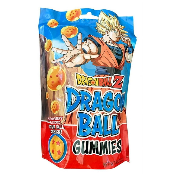Boston America Strawberry Flavored Gummy Candy Bag - Dragon Ball Z, 8 oz