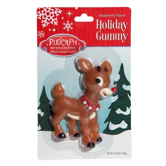 Boston America Rudolph Holiday Gummy Strawberry Flavor 3.88oz
