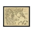 thumbnail image 1 of Boston Art, 1807 Vintage Map of Boston Massachusetts, MA History Wall Decor Gift, Old Boston Map - 36" x 24" Black Framed Print, 1 of 4