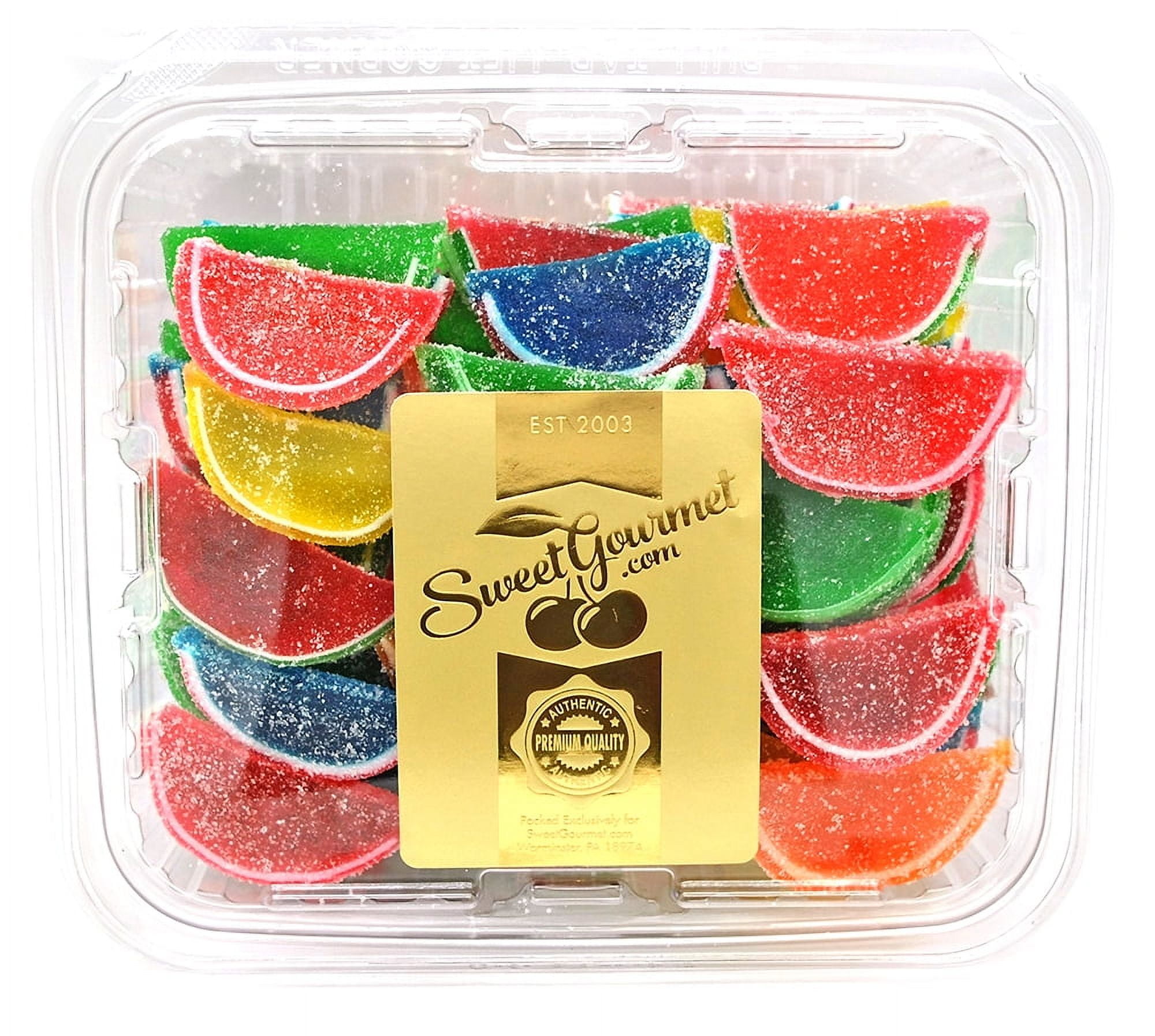 Boston Assorted Fruity Jelly Slices - Mixed Watermelon, Lime, Cherry Candies,  Bulk 2.5lbs Box - Walmart.com, image size:2000x1794