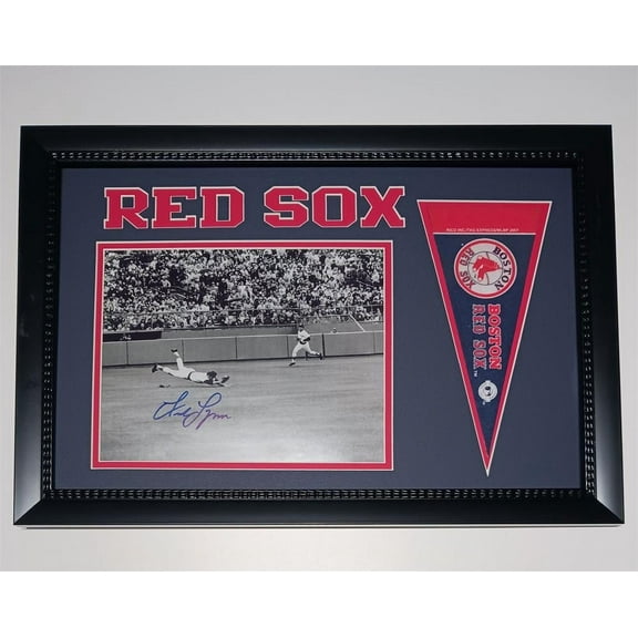 Boston - Baseball Fred Lynn 12x18 Auto Frame with pennant