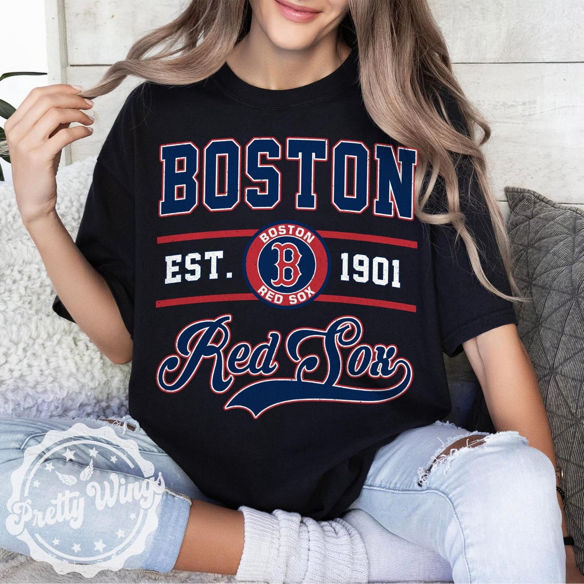 Boston Baseball T-Shirt Vintage Sports Tee, Red Sox Baseball Fan Shirt, Retro Baseball Tee, Game Day Shirt, Baseball Lover Gift