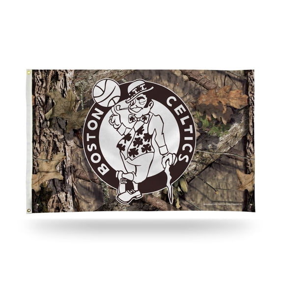 Boston Basketball Celtics 3x5 Indoor Outdoor Camo Banner Flag with grommets for hanging