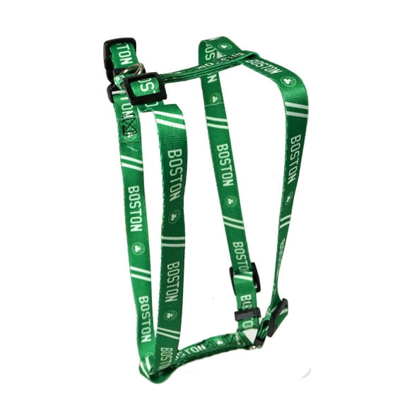 Boston Basketball Celtics Extra Small XS 5/8 Inch Wide Adjustable Dog Harness 8" - 14"