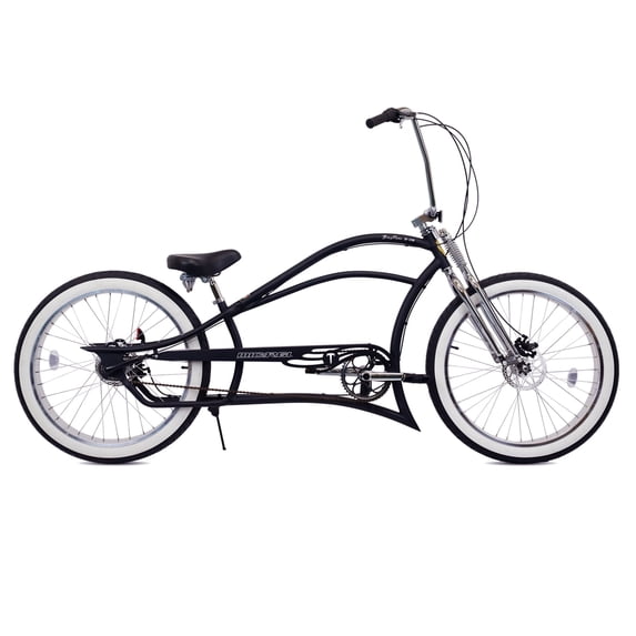 Boston Beach Cruiser Bike for Men, 3 Speed, 26 inch Wheel, Disc Brake, Hi-rise Handlebar, Polish Rim, Matte Black