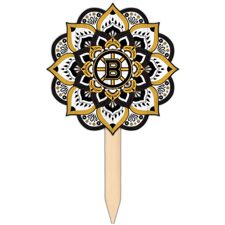 Boston Bruins 18'' x 12'' Mandala Yard Stake
