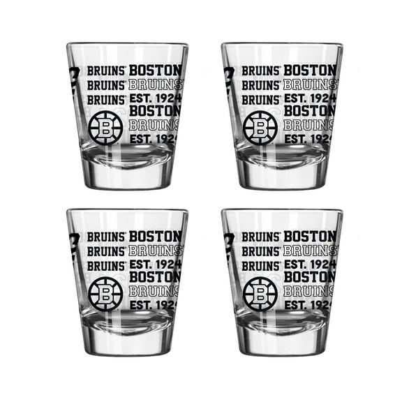Logo Brands Boston Bruins 4-Pack 2oz. Shot Glass Set