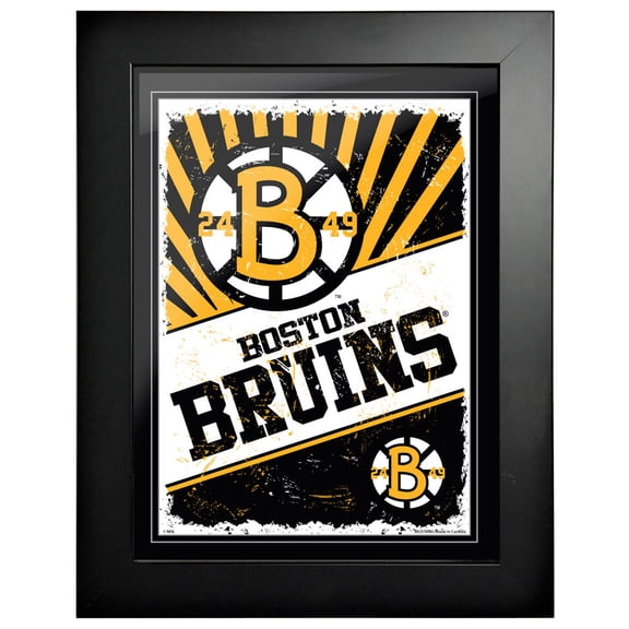Boston Bruins Centennial 12" x 16" Spoke "B" Framed Print