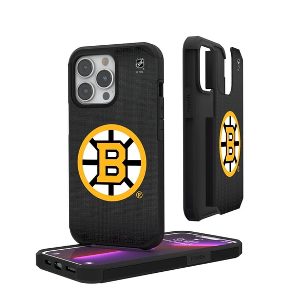 Boston Bruins Linen Logo iPhone Rugged Case
