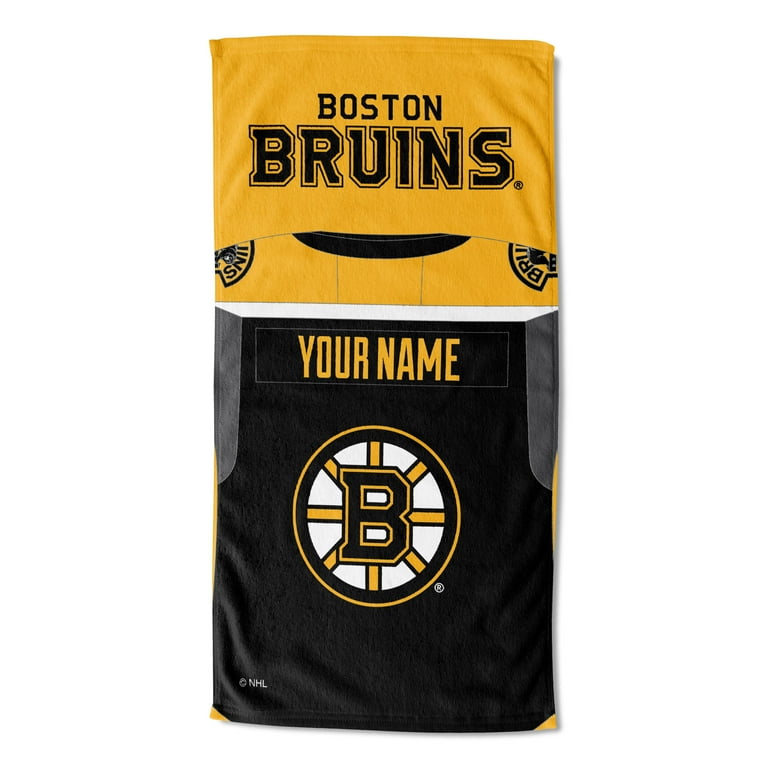 Boston Bruins NHL Jersey Personalized Beach Towel 30