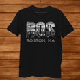 Boston Buildings Souvenir Massachusetts Skyline Art Bos Shirt Gift