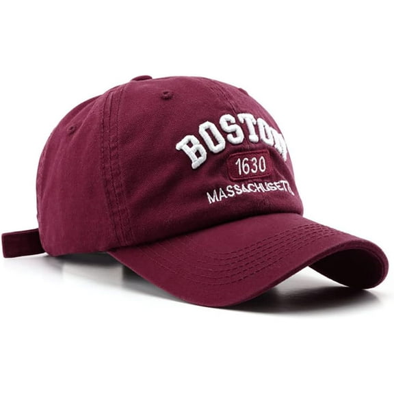 Boston Cap Unisex Baseball Cap Sun Hat Adjustable Trucker Cap