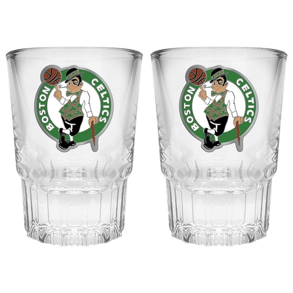 Boston Celtics 2-Piece Prism Shot Glass Set