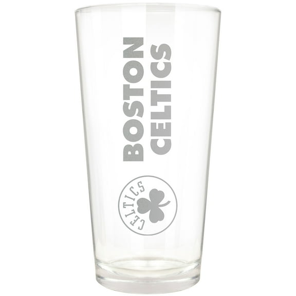 Boston Celtics Etched 16oz. Vertical Rally Cry Pint Glass